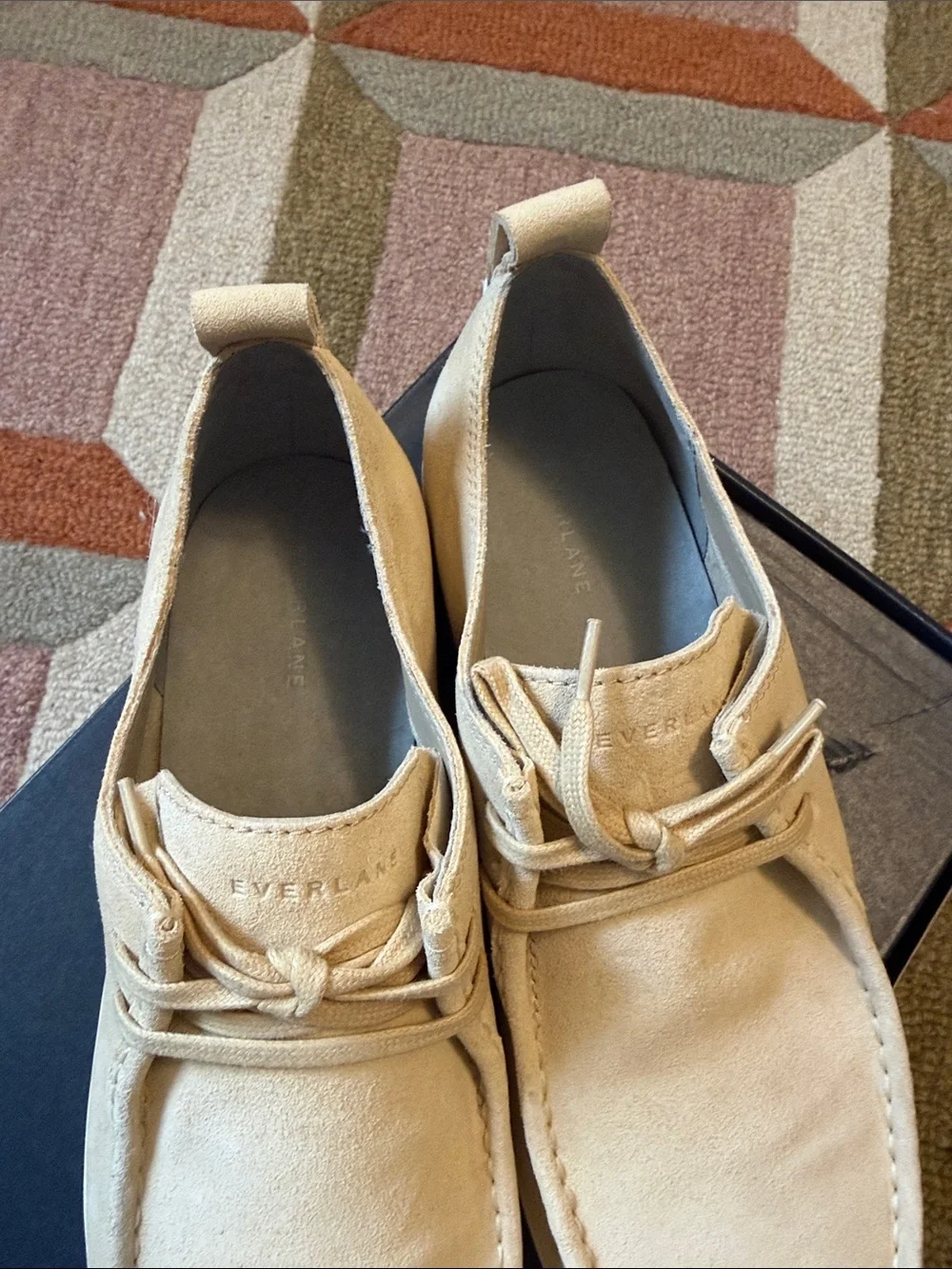 Men's Casual Suede Lace-Up Shoes in Beige